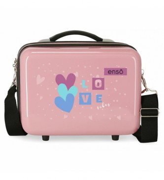 Enso Neceser ABS Enso Love Vibes rosa -29x21x15cm-