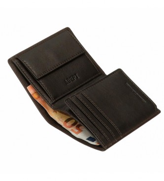 Joumma Bags Brązowy pionowy portfel Adept Alan -8,5x10,5x1cm