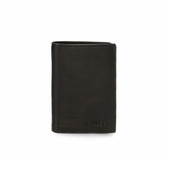 Joumma Bags Adept Alan vertical wallet with coin purse Black -8,5x11,5x1cm
