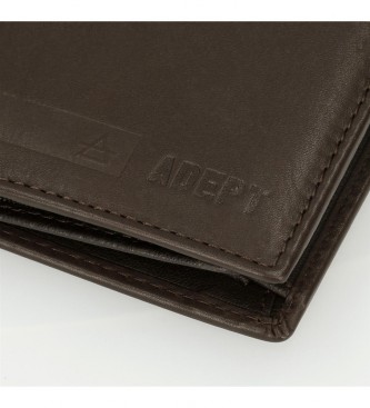 Joumma Bags Adept Alan carteira vertical com porta-moedas Brown -8,5x11,5x1cm