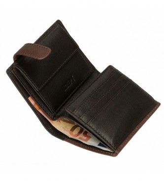 Joumma Bags Brązowy portfel Adept Jim -8,5x10,5x1cm