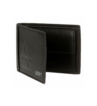 Joumma Bags Adept Jim Enotna črna denarnica - 11x8x1cm