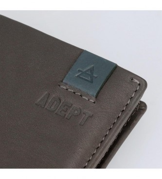 Joumma Bags Carteira Adept Max com Porta-cartes Antracite -11x7x1,5cm