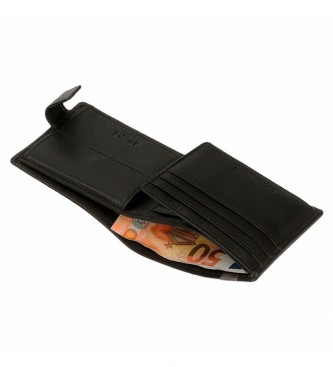 Joumma Bags Czarny portfel Adept Max -11x8.5x1cm