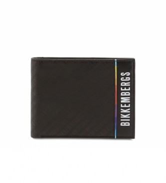 Bikkembergs Lederen portemonnee E2CPME3H3023 zwart -13x10x2cm