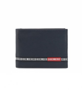 Bikkembergs Portemonnaie aus Leder E2CPME3F3023 blau -13x10x1,5cm