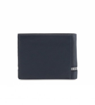 Bikkembergs Leather wallet E2CPME3F3023 blue -13x10x1.5cm