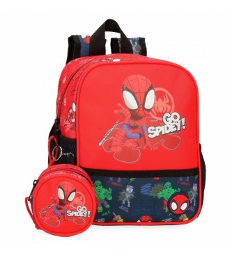 Joumma Bags Go Spidey aanpasbare kleuterschool rugzak rood -23x25x10cm