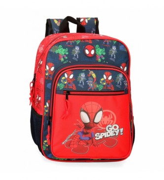 Joumma Bags Go Spidey Mochila escolar adaptvel vermelha -30x38x12cm