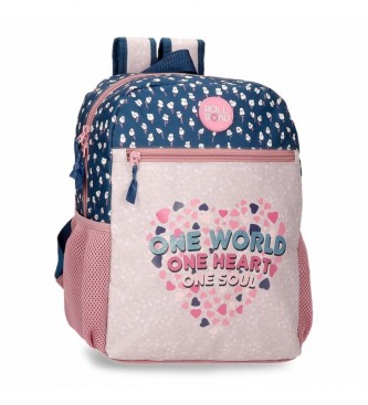 Roll Road Preschool Backpack Roll Road One World adaptable preschool backpack pink, blue -27x33x11cm