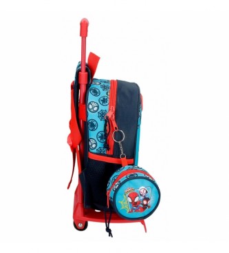 Joumma Bags Sac  dos pour chambre d'enfant Spidey Team Up avec trolley bleu -23x25x10cm