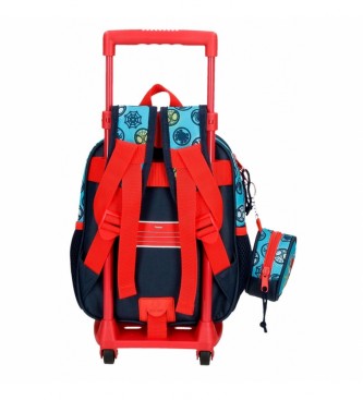 Joumma Bags Spidey Team Up nursery backpack with blue trolley -23x25x10cm