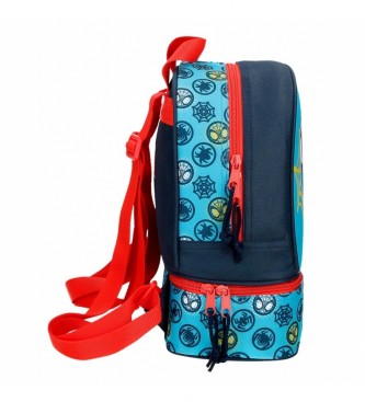 Joumma Bags Spidey Team backpack with blue lunch box -23x28x13cm