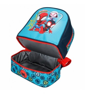 Joumma Bags Spidey Team backpack with blue lunch box -23x28x13cm