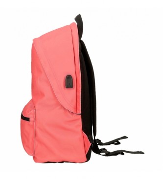 Pepe Jeans Pepe Jeans Aris Colorful Coral computer backpack with two compartments