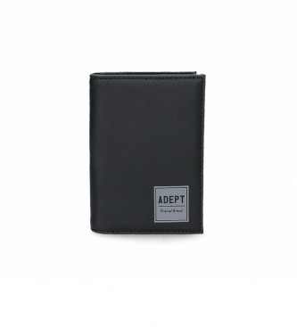 Joumma Bags Adept Mark Vertical Wallet with Coin Case Black