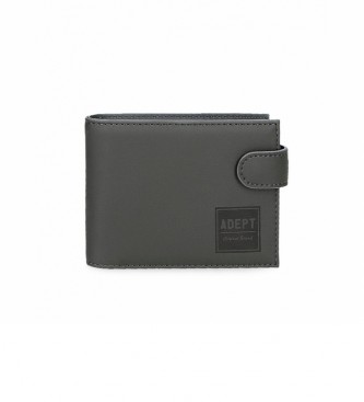 Joumma Bags Adept Mark denarnica z zapiranjem na klik sive barve