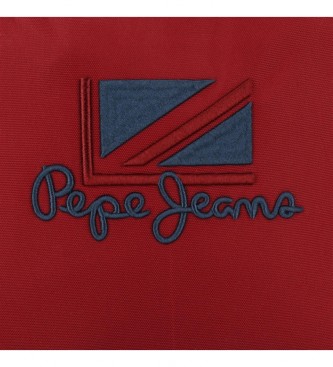 Pepe Jeans Zaino Pepe Jeans Chest adattabile a due scomparti rossi