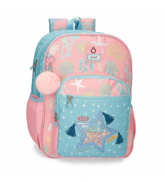 Enso Enso Keep The Ocean Clean School Backpack blue, pink