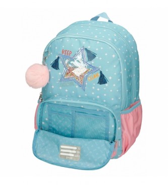 Enso Enso Keep The Ocean Clean backpack double compartment blue, pink