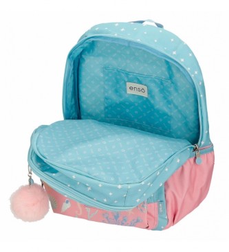Enso Enso Keep The Ocean Clean backpack double compartment blue, pink