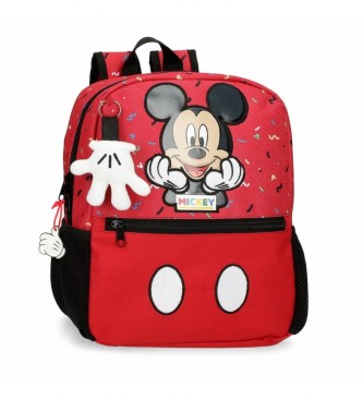 Disney Plecak Mickey Thing 32 cm z możliwością dostosowania, czerwony