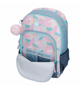 Movom Movom Give yourself time Sac  dos scolaire Deux compartiments adaptables bleu