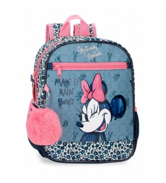 Disney Minnie Preschool Backpack Make it Rain bows 28cm blue