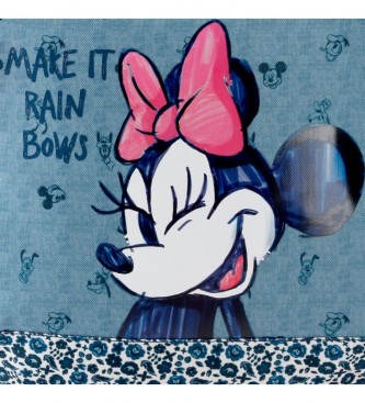 Disney Mochila Preescolar Minnie Make it Rain bows 28cm azul