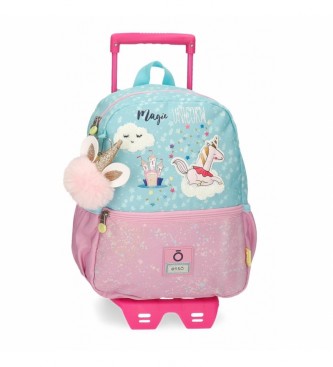 Enso Enso Magic unicorn stroller backpack with pink trolley