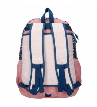 Roll Road Roll Road One World Adaptable School Backpack Deux compartiments rose, bleu