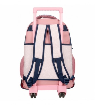 Roll Road Backpack 2 wheels Roll Road One World pink, blue
