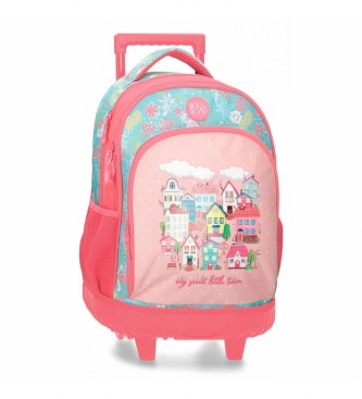 Roll Road Backpack 2 wheels Roll Road My little Town pink