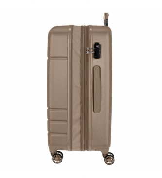 Movom Movom Galaxy Rigid Luggage Set 55-68-78cm beige