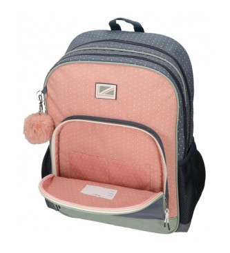 Pepe Jeans Pepe Jeans Laila backpack double compartment blue, pink