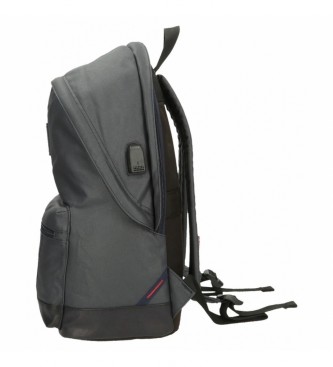 Pepe Jeans Pepe Jeans Hackney gray computer backpack two compartments