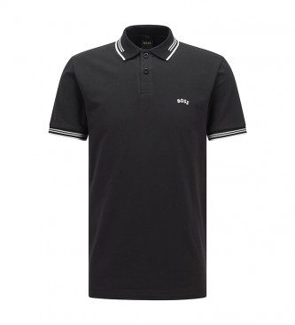 BOSS Polo Paul Curved negro