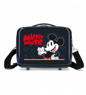 Disney ABS Mickey Mouse Mouse Fashion Toilet Toilet Bag Adaptvel  Marinha -29x21x15cm