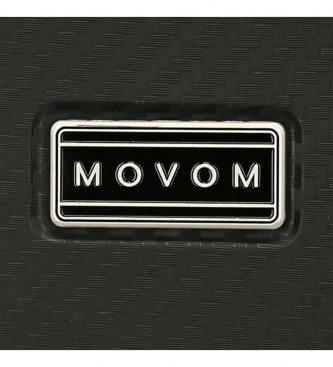 Movom Valise rigide de taille moyenne noire -66x44x27cm