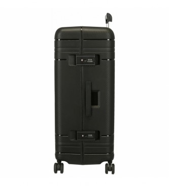Movom Wymiar dużej walizki czarny -75x50x32cm