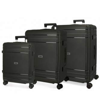Movom Dimenzija Hard Case Set črna 55-66-75cm 