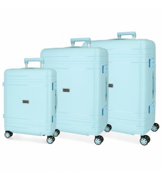 Movom Set di valigie rigide di dimensioni turchesi 55-66-75 cm