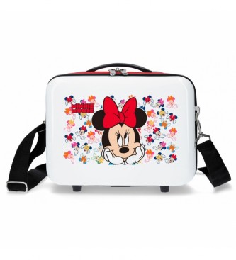 Disney Neceser ABS Minnie Diva Adaptable blanco, rojo -29x21x15cm-