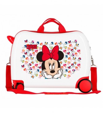 Disney Children's suitcase 2 multidirectional wheels Minnie Diva white, red -38x50x20cm