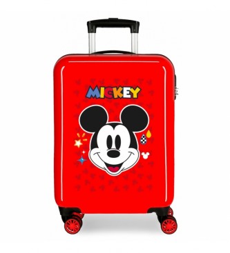 Disney Maleta de cabina Mickey Get Moving rojo -38x55x20cm-
