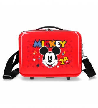 Disney ABS Mickey Get Moving Adaptowalna torba toaletowa czerwona -29x21x15cm