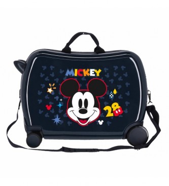 Disney Otroški kovček 2 večsmerni kolesi Mickey Get Moving navy -38x50x20cm