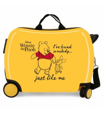 Disney Otroški kovček 2 večsmerni kolesi Winnie The Pooh oker -38x50x20cm