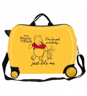 Disney Children's suitcase 2 multidirectional wheels Winnie The Pooh ocher -38x50x20cm