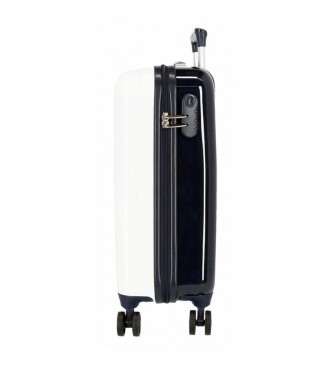 Disney Simba Colors bianco, valigia cabina nera -38x55x20cm-